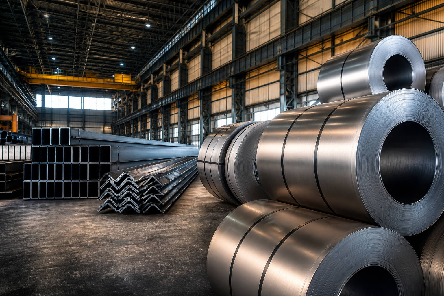 Estructura metálica industrial lista para exportación